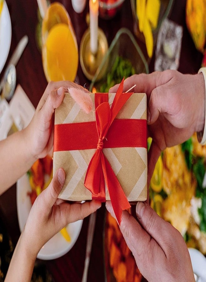 Delite Ribbons لفة شريط ساتان متعدد الأغراض مزدوج الجوانب بطول 18 متراً لتزيين الحفلات وبطاقات الدعوة وتغليف الهدايا والأعمال الحرفية والمشاريع (أحمر، 0.5 بوصة) - Image 4
